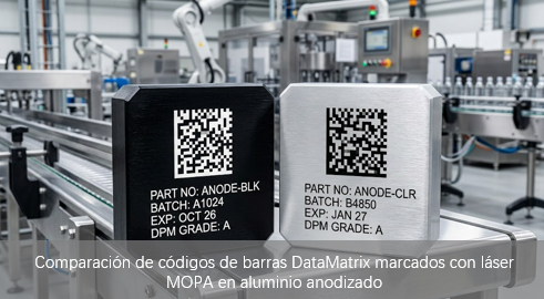 Cómo imprimir códigos de barras de alto contraste en componentes de aluminio anodizado