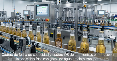 Cómo evitar manchas en los códigos en líneas de bebidas frías: Marcado resistente a la condensación en botellas y latas húmedas