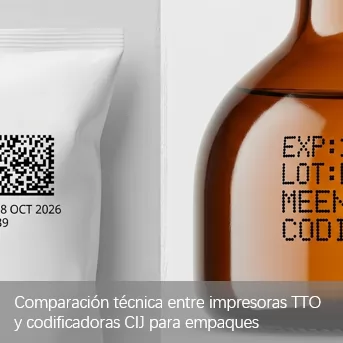 Guía de Comparación: Overprinting de Transferencia Térmica (TTO) vs. Inyección de Tinta Continua (CIJ)