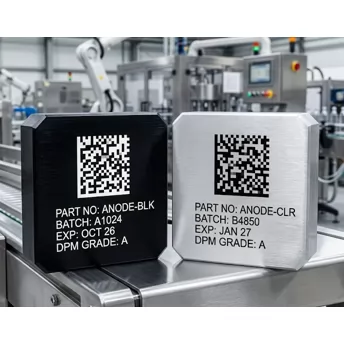 Cómo imprimir códigos de barras de alto contraste en componentes de aluminio anodizado