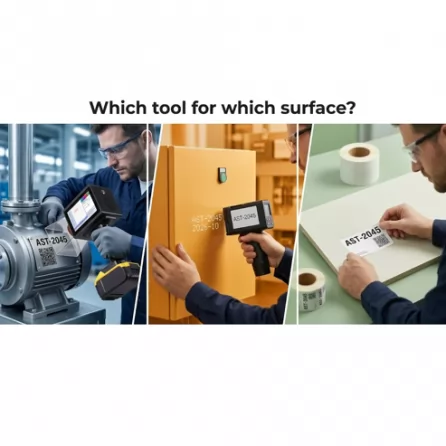 Marcado de activos industriales: láser manual vs TIJ manual vs etiquetas — ¿Qué herramienta para cada superficie?